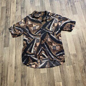 Riscatto Italia Abstract Men's Button Down Size Medium Poor Condition